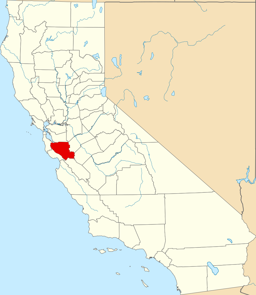 Map of property management areas in Santa Clara County